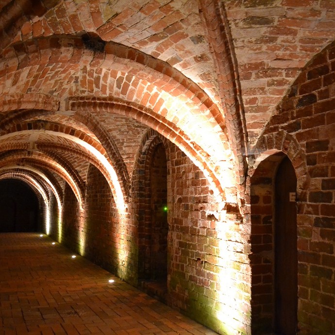Der erstrahlte Kreuzgang des Stifts Börstel in Berge (Niedersachsen). © Britta Rook.