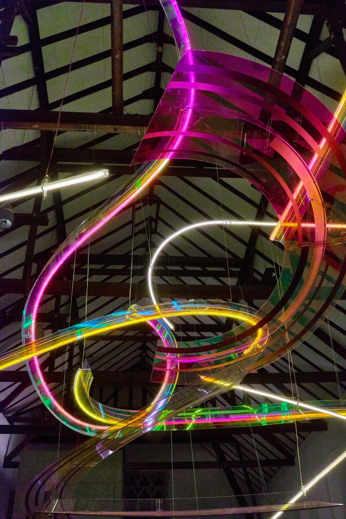 Lichtinstallation im DA, Kunsthaus. Foto: M. Jezierny