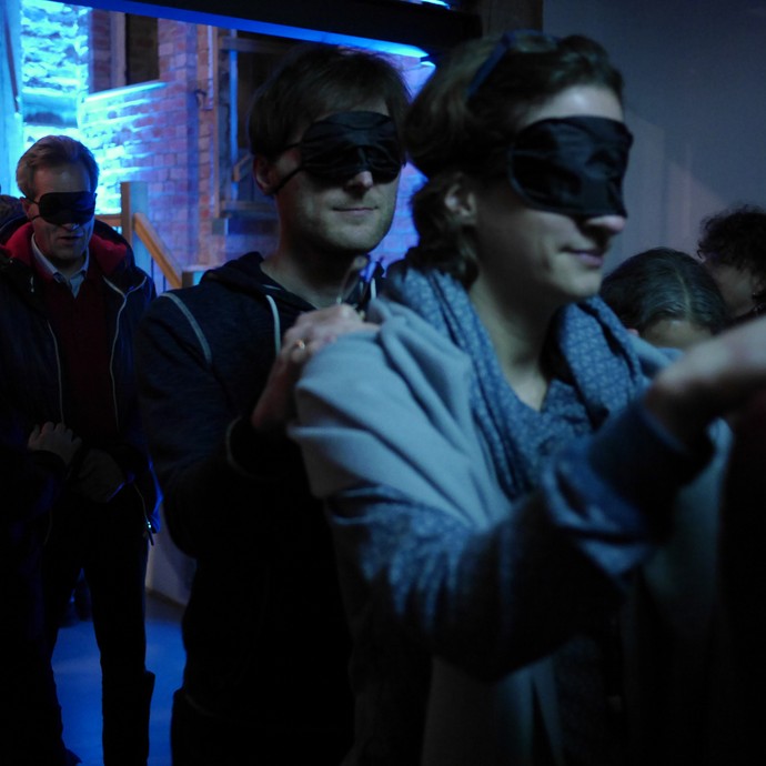 "Finde dein Licht" 2018 in der Abtei Marienmünster. © Kulturstiftung Marienmünster.
